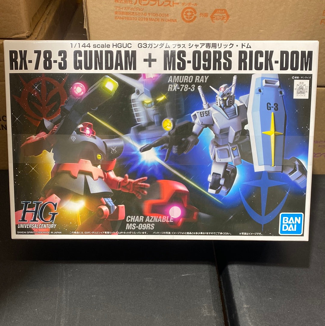 Bandai Hobby HGUC RX-78-3 G-3 Gundam + Char's Custom Rick