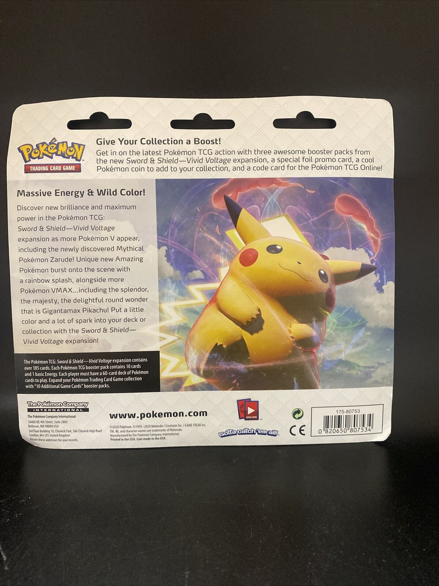 Pokemon TCG Sword & Shield Vivid Voltage 3-Pack Blister with Vaporeon Toy Mandala Pokemon TCG Sword & Shield Vivid Voltage 3-Pack Blister with Vaporeon Toy Mandala
