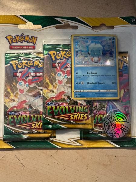 Pokemon Sword & Shield Evolving Skies 3-Booster Pack Blister Toy Mandala Pokemon Sword & Shield Evolving Skies 3-Booster Pack Blister Toy Mandala