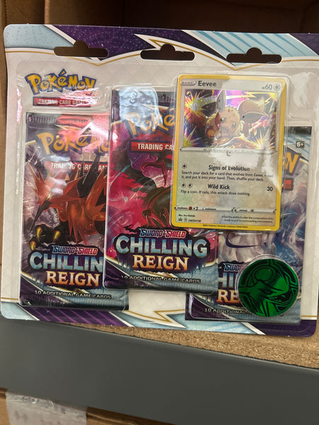 Pokemon TCG Sword & Shield Chilling Reign Three-Booster pack Toy Mandala Pokemon TCG Sword & Shield Chilling Reign Three-Booster pack Toy Mandala