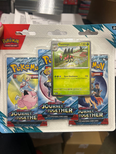 Pokemon Cards - S&V: Journey Together - SCRAFTY BLISTER PACK (3 Boosters & Foil)