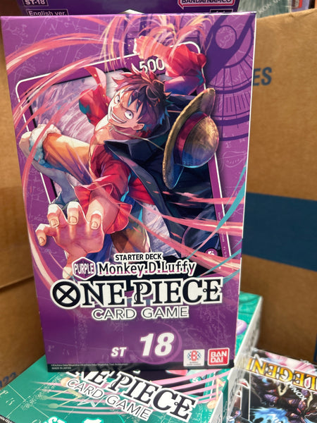 ONE PIECE TCG: STARTER DECK 18 PURPLE MONKEY.D.LUFFY (ST-18) SEALED/ENGLISH