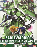 Maquette Gundam - 06 Zaku Warrior + Blaze Wizard & Gunner Wizard Gunpla NG 1/100 18cm