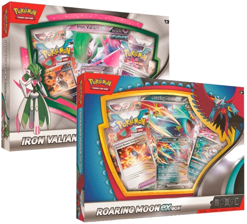 Pokemon TCG: Roaring Moon ex Box Pokemon TCG: Iron Valiant ex Box – Toy ...