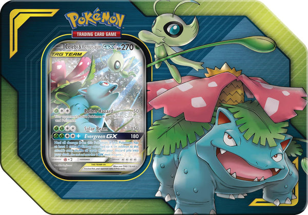 Pokemon TCG Tag Team Tin Celebi & Venusaur GX 4 Booster Packs Sealed W Toy Mandala Pokemon TCG Tag Team Tin Celebi & Venusaur GX 4 Booster Packs Sealed W Toy Mandala