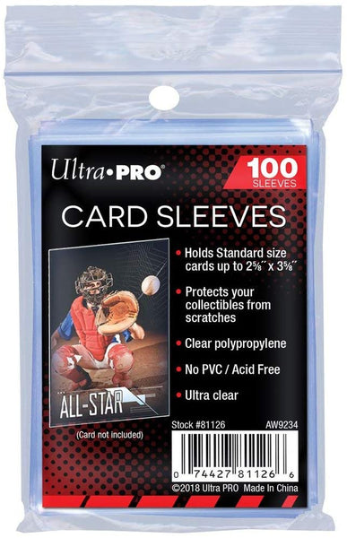 UPSP Ultra Pro Soft Card Sleeves 2-5/8" X 3-5/8", Ultra Clear (100Count)