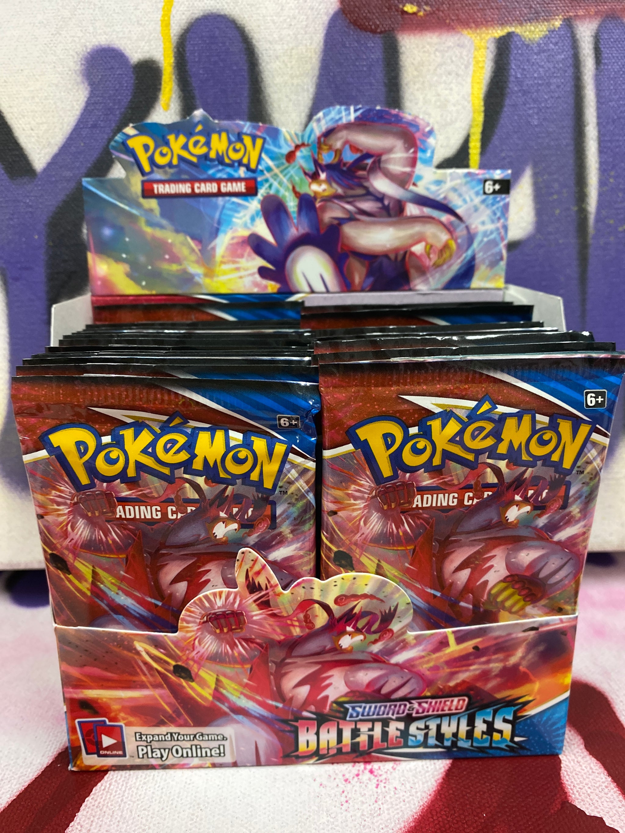 pokemon battle styles booster box pre order Pokemon: Sword & Shield Fusion Strike - with Single Strike cards decorated with a hint of red and Rapid Strike cards with a hint of blue Pokemon Booster box Toy