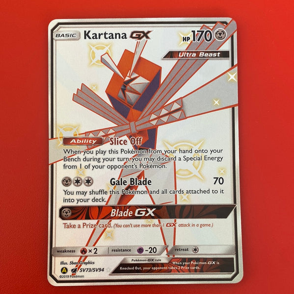 Pokemon TCG Hidden Fates SV73 Kartana GX Card –
