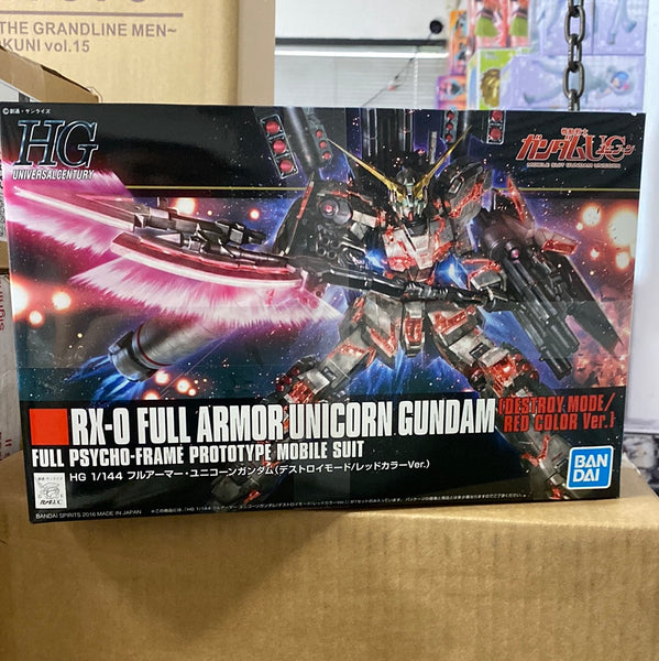 HGUC Mobile Suit GundamUC 1/144 Fully Armored Unicorn Gundam (Destroy Mode/Red Ver.)